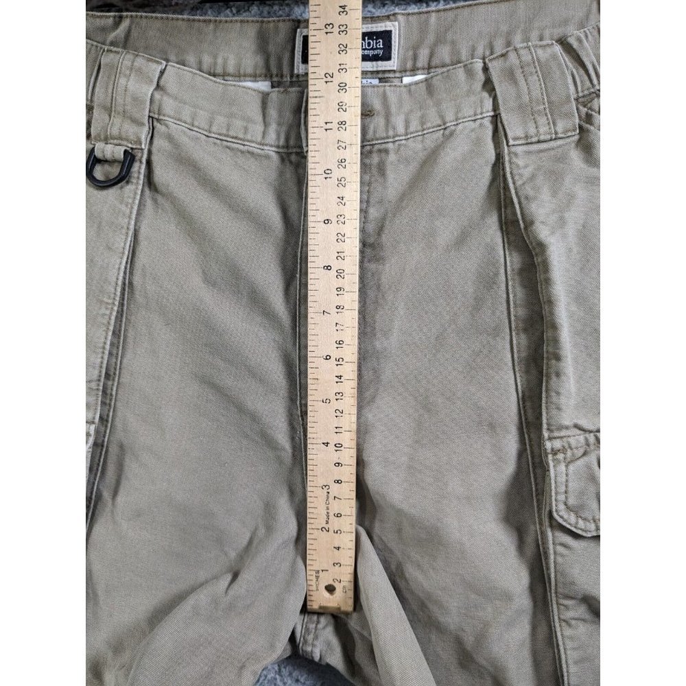 Columbia Shorts Mens Large Cotton Canvas Cargo Trail Hiking Outdoor Beige - Picture 9 of 16